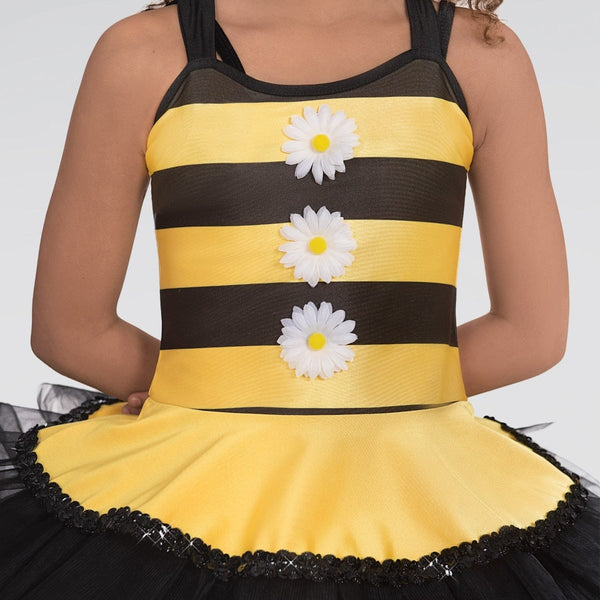 1st Position Bee Dress Overlay with Daisies-Dazzle Dancewear Ltd
