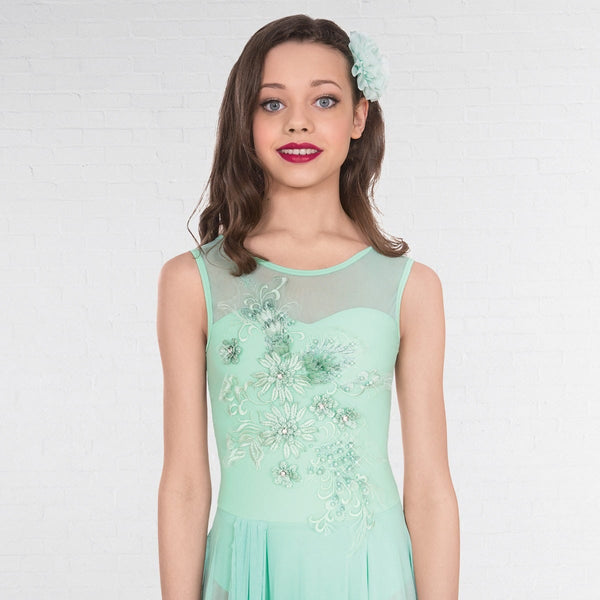 1st Position Floral Embroidery Lyrical Dress-Dazzle Dancewear Ltd