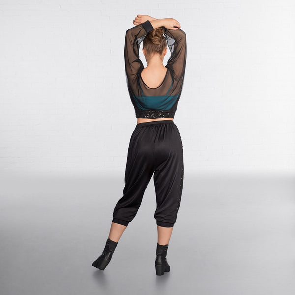 1st Position Sequin Side Panel Harem Pants-Dazzle Dancewear Ltd