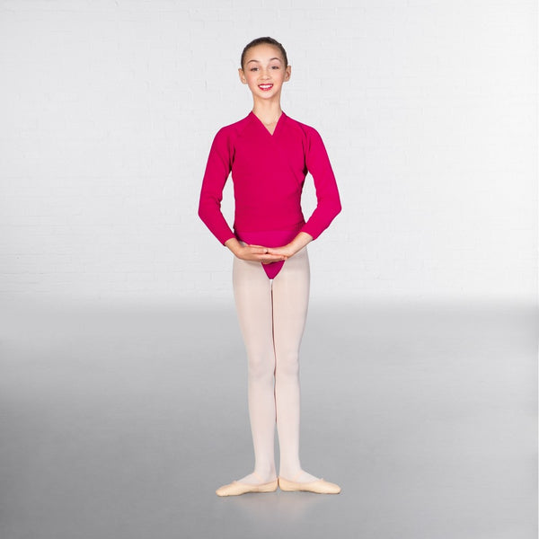 1st Position Long Sleeved Acrylic Ballet Dance X-Over - Dazzle Dancewear Ltd