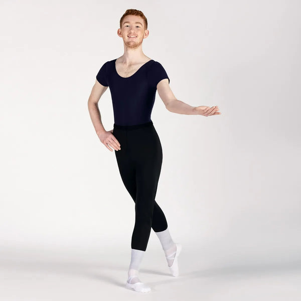 1st Position Male Short Sleeve Scoop Neck Leotard - Dazzle Dancewear Ltd