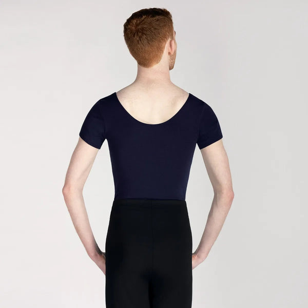 1st Position Male Short Sleeve Scoop Neck Leotard - Dazzle Dancewear Ltd