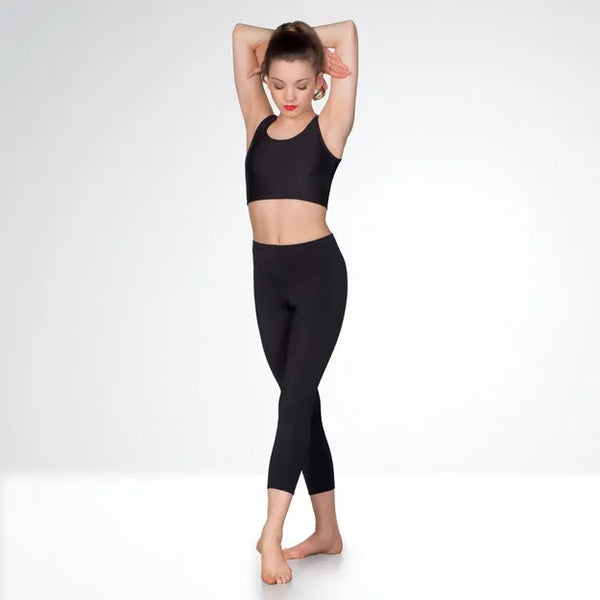 1st Position Black Cotton Elastane Leggings - Dazzle Dancewear Ltd