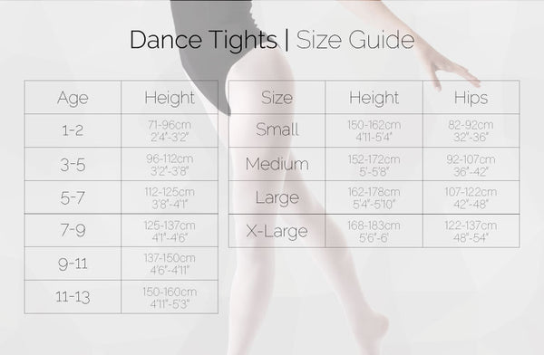 Black Tan Pink Intermediate Footless Ballet Tights | Silky Dance 