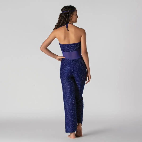 Mesh Panelled Sparkle Jumpsuit | 1st Position