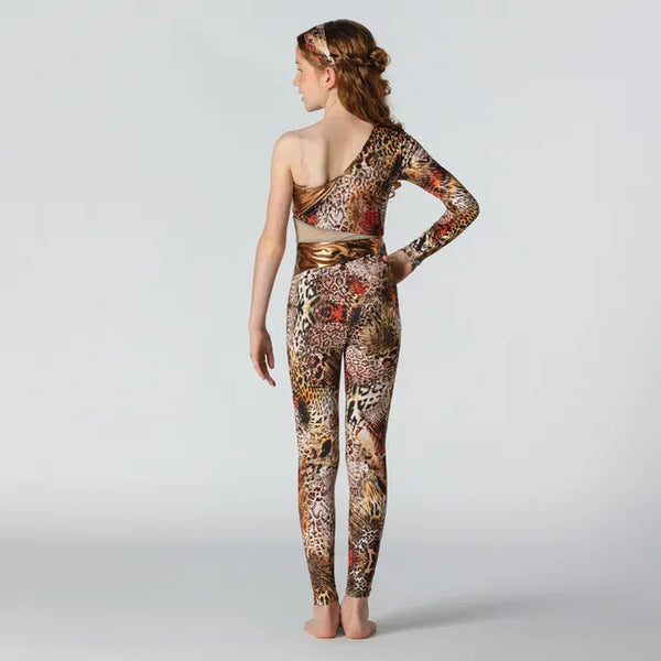 Cutaway Contrasting Panelled One Shoulder Catsuit | 1st Position