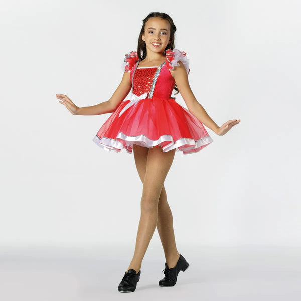 Ruffle Sleeved Ribbon Trim Tutu | 1st Position