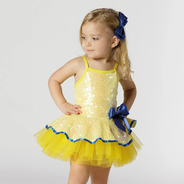 Sequinned Tutu with Ribbon Bow and Trim | 1st Position