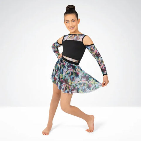 Floral Panelled Leotard with Separate Matching Skirt | 1st Position