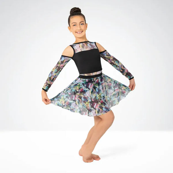 Floral Panelled Leotard with Separate Matching Skirt | 1st Position