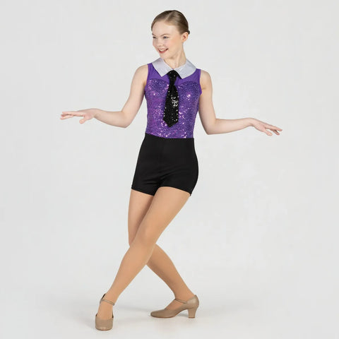 1st Position Sequin Mesh Topped Showbiz Unitard - Dazzle Dancewear Ltd