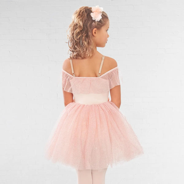 1st Position Romantic Tutu with Flowers and Glitter Net Skirt