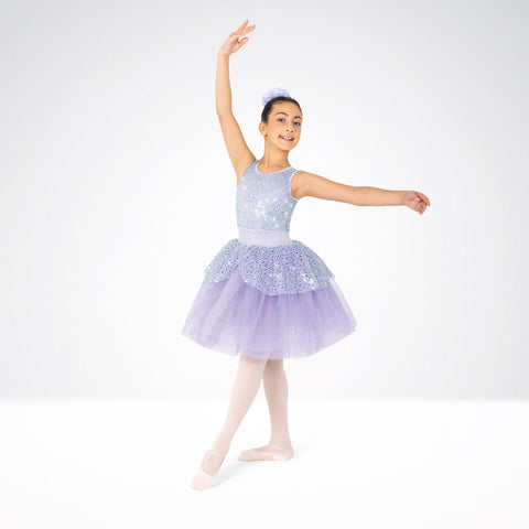 Sequinned Peplum Ballet Dress | 1st Position 