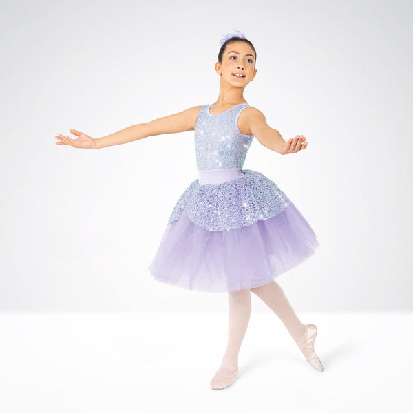 Sequinned Peplum Ballet Dress | 1st Position 