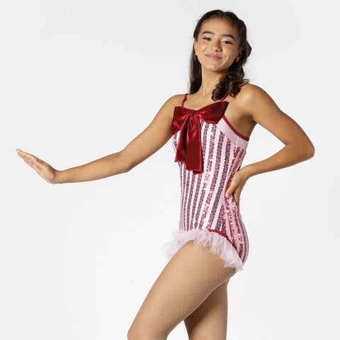 Sequinned Leotard with Velvet Bow | 1st Position 