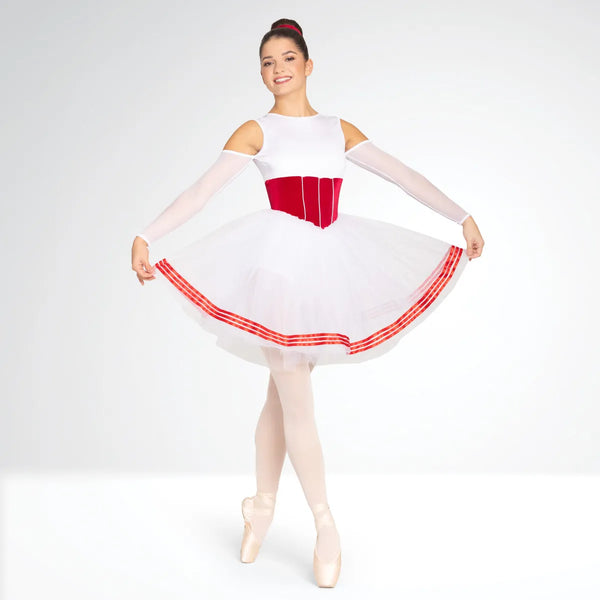 Corset Style Ballet Dress with Sleeves | 1st Position 