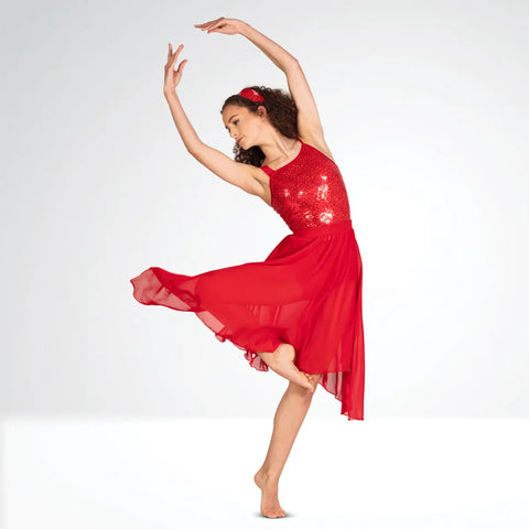 Elegant Lyrical Modern Dance Costumes For Women Chiffon Dance Dress, Adult Contemporary  Dance Dress For Practice And Performance From Peay, $35.1 | DHgate.Com