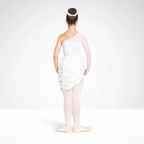 One-Sleeved Leotard with Separate Textured Skirt | 1st Position 