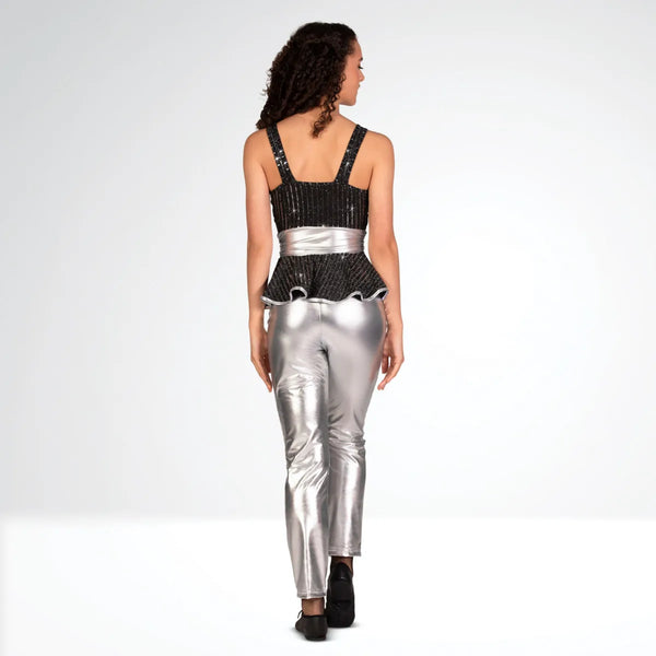 Metallic Peplum Leotard with Separate Matching Trousers | 1st Position