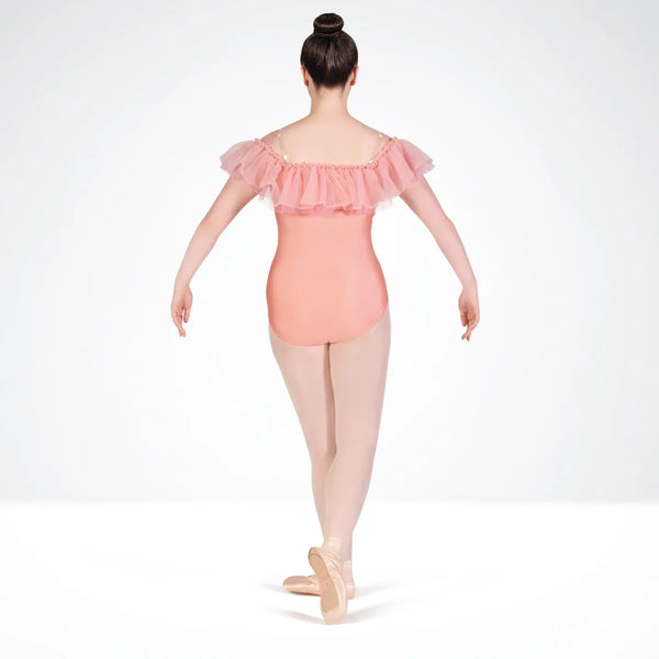 Off-the-shoulder Floral Leotard with Separate Ballet Skirt | 1st Position 