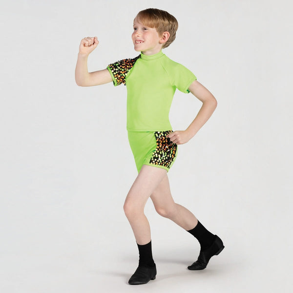 Raglan Sleeve T-shirt and Shorts with Sequin Trim | 1st Position 