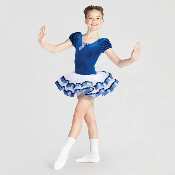 1st Position Velour Bodice with Ribbon Trim Tutu | Dazzle Dancewear Ltd