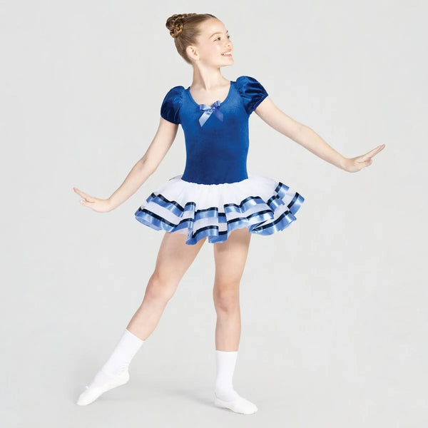 1st Position Velour Bodice with Ribbon Trim Tutu | Dazzle Dancewear Ltd