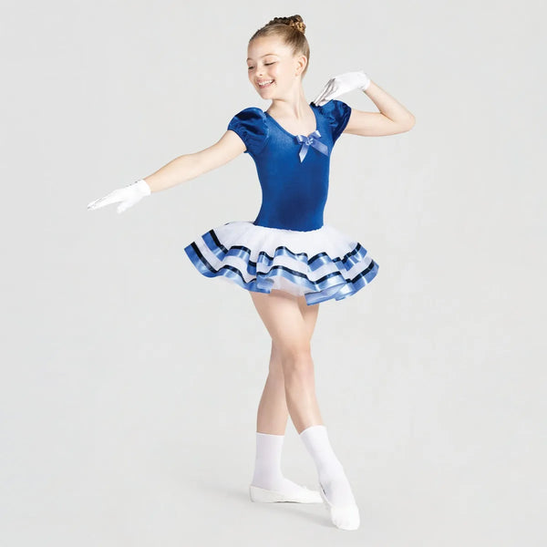 1st Position Velour Bodice with Ribbon Trim Tutu | Dazzle Dancewear Ltd