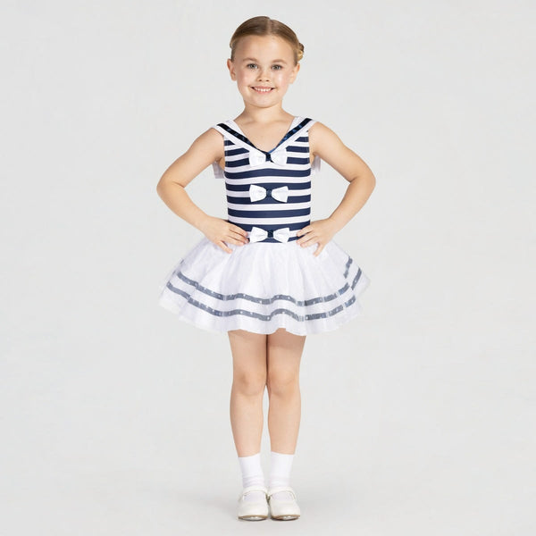 Nautical Stripe Tutu with Sailor Collar | 1st Position 