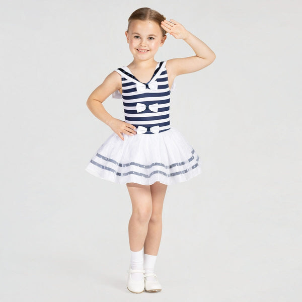 Nautical Stripe Tutu with Sailor Collar | 1st Position 