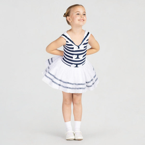 Nautical Stripe Tutu with Sailor Collar | 1st Position 