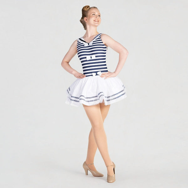 Nautical Stripe Tutu with Sailor Collar | 1st Position 