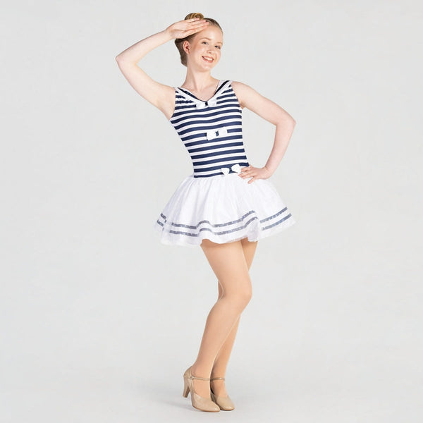 Nautical Stripe Tutu with Sailor Collar | 1st Position 