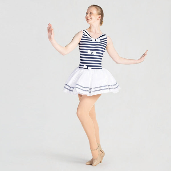 Nautical Stripe Tutu with Sailor Collar | 1st Position 