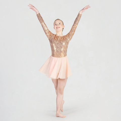 Long Sleeved Sequin Skirted Leotard | 1st Position 