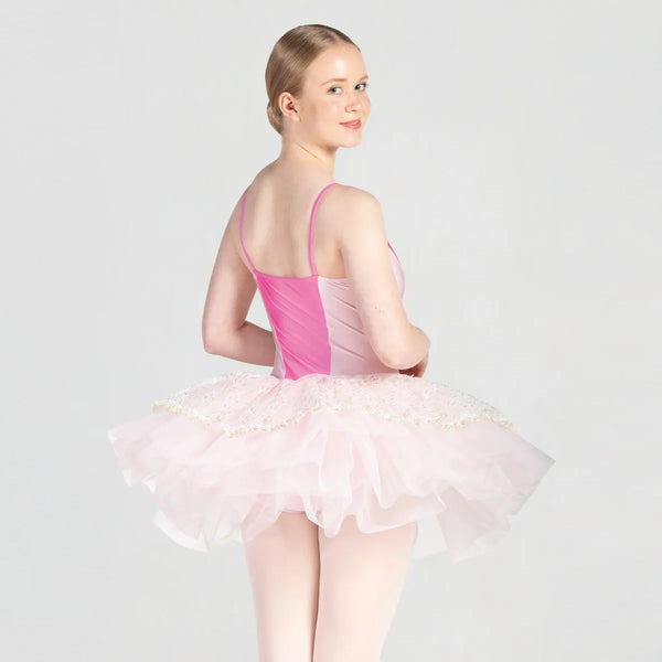 1st Position Colour Block Tutu with Lace Detail  | Dazzle Dancewear Ltd