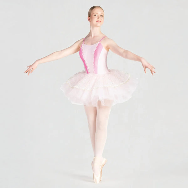 1st Position Colour Block Tutu with Lace Detail  | Dazzle Dancewear Ltd