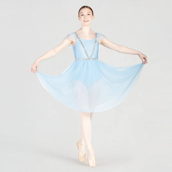 1st Position Empire Line Romantic Dress with Sequin Trim | Dazzle Dancewear Ltd