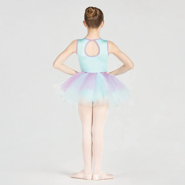 Sequin Bodice with Collar and Multicoloured Tutu | 1st Position 