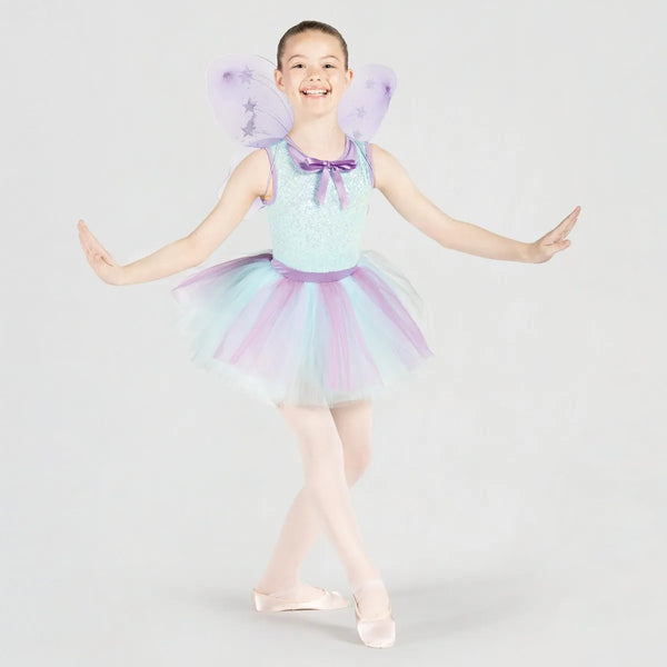 Sequin Bodice with Collar and Multicoloured Tutu | 1st Position 