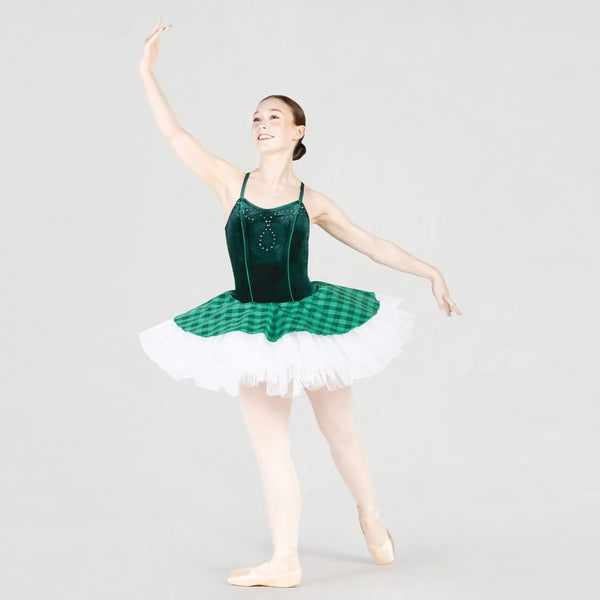 1st Position Check Peplum Tutu with Sparkle Trim | Dazzle Dancewear Ltd