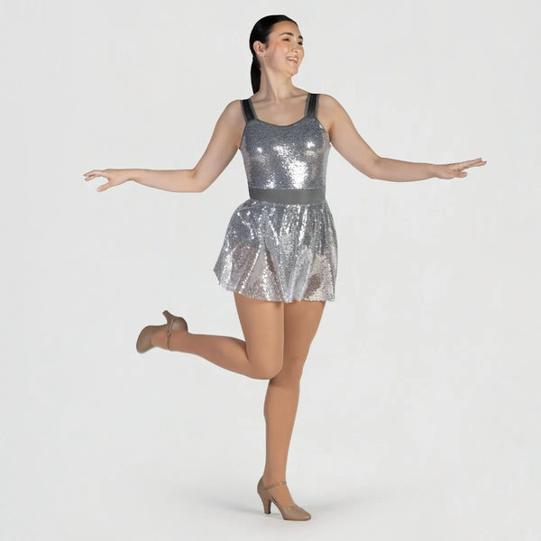 All-Over Sequin Dress with Circular Skirt | 1st Position 