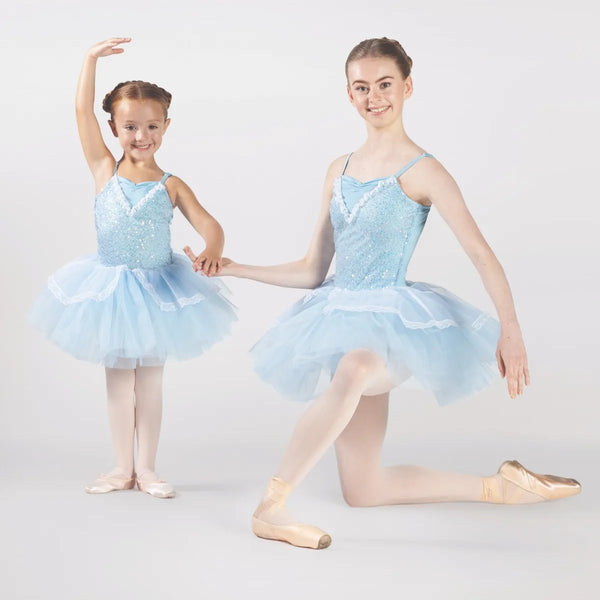 Pinch Front Sequin Tutu with Lace Trim | 1st Position 