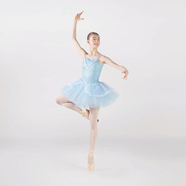 Pinch Front Sequin Tutu with Lace Trim | 1st Position 