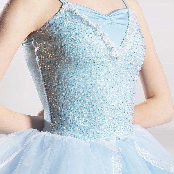 Pinch Front Sequin Tutu with Lace Trim | 1st Position 