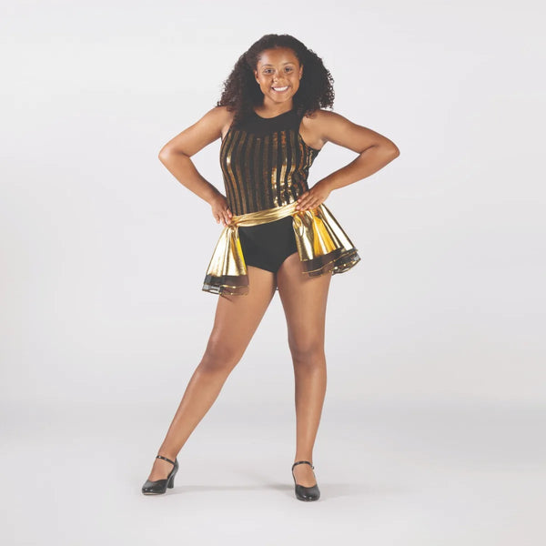 Metallic Half Peplum Leotard | 1st Position 