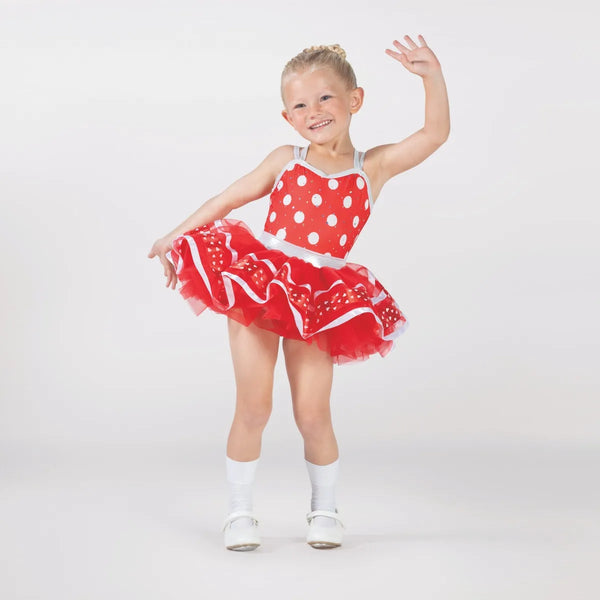 Spotted Peplum Tutu with Ribbon Trim | 1st Position 