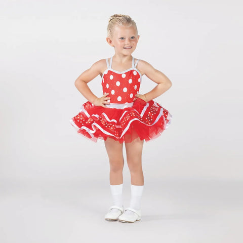 Spotted Peplum Tutu with Ribbon Trim | 1st Position 