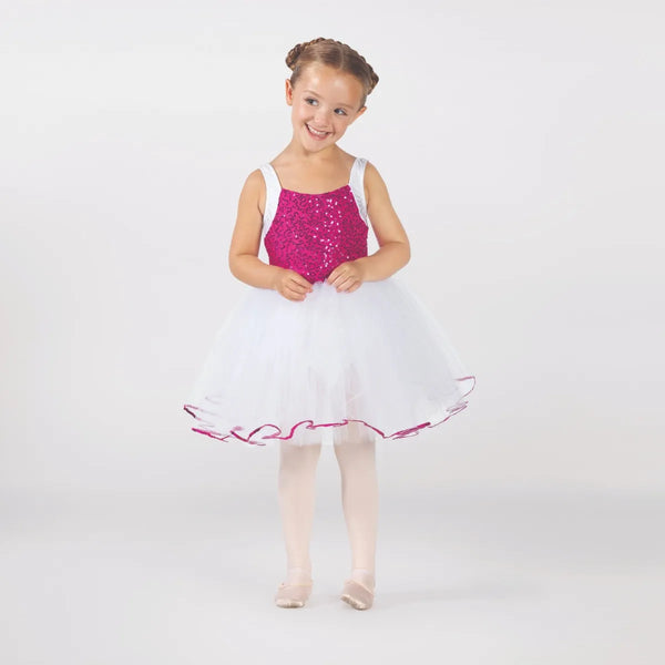 1st Position Sequinned Bodice Tutu with Wide Straps | Dazzle Dancewear Ltd