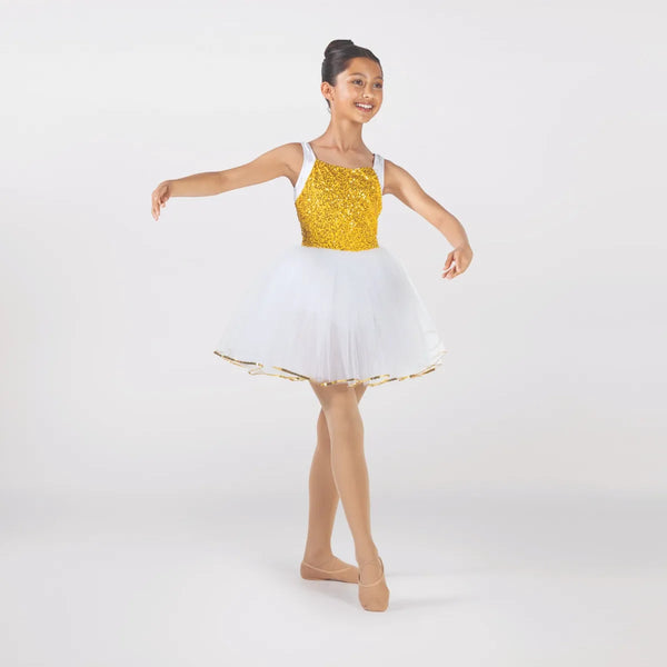 1st Position Sequinned Bodice Tutu with Wide Straps | Dazzle Dancewear Ltd